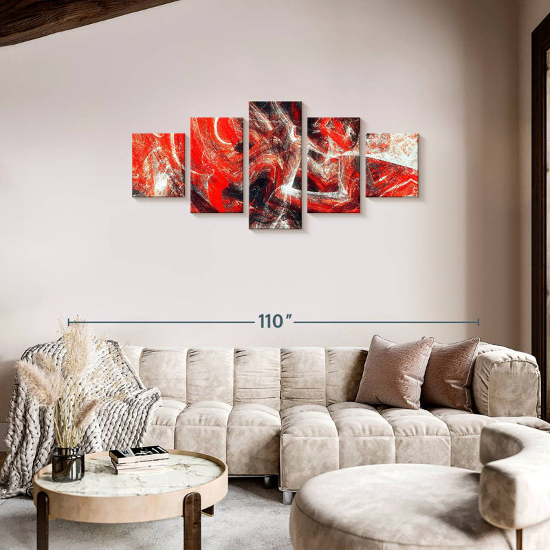 Red Revolt Dynamic Glazer, 34" H x 74" W