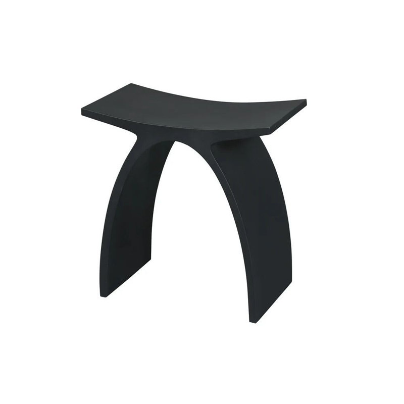 Tabouret de douche DAX Acrilyc, noir mat