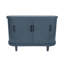 Buffet incurvé moderne de 47,2 pouces, armoire de rangement en bois, console avec 4 portes et tablettes réglables, bleu, pour le salon / la cuisine / le couloir | Idée de cadeau