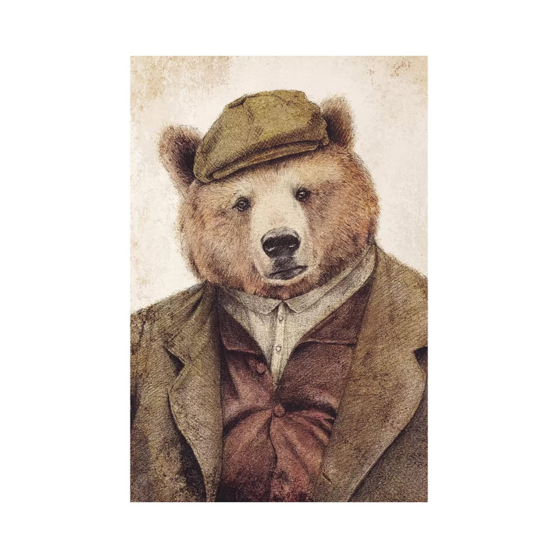 «Uncle B II» par Mike Koubou - peinture sur toile tendue, H 12 po x l 8 po x P 0,75 po