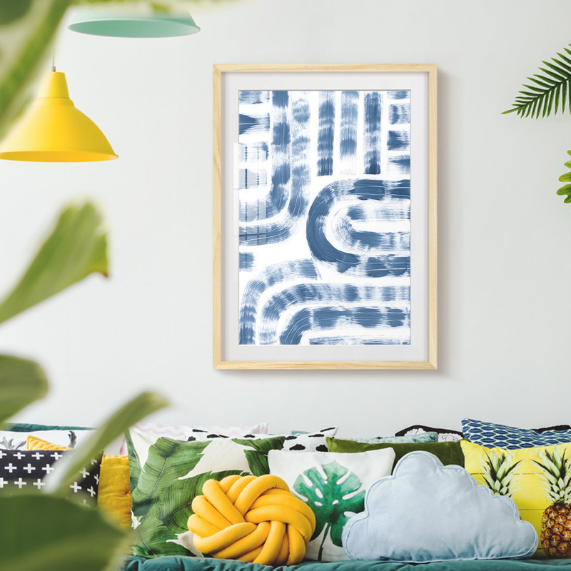 Dye Maze II -Framed Print, Natural, 25.5" H x 17.5" W