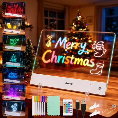 16 Colors Rechargeable LED Drawing Board with Remote, 16"