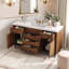 Freestanding Standard Free Standing Single Double Single Vanity Bathroom Vanity With Top-198324792