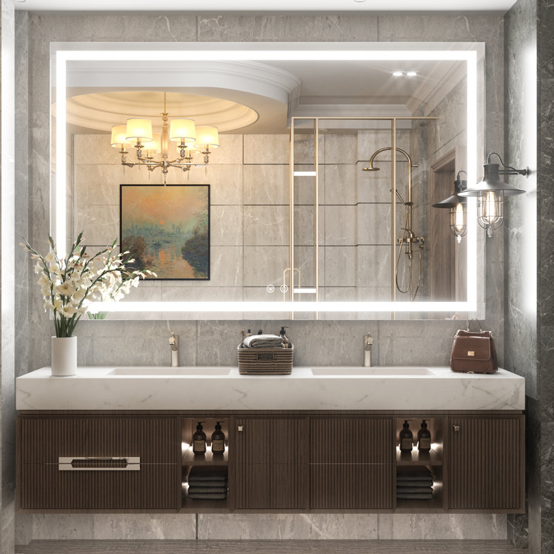 Miroir de salle de bain Martrez, 60 po x 40 po