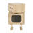 MDF CREATIVE ROTATABLE ROBOT STORAGE SIDE TABLE, NATURAL COLOR