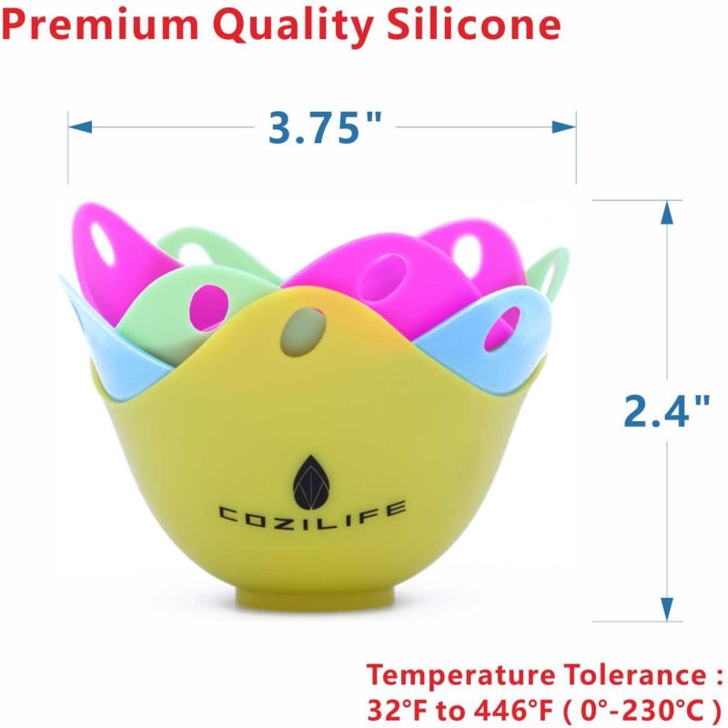 Broyeur à œufs Cozilifes en silicone pour braconnage à œufs avec porte-œillets