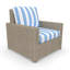 Chaise d'extérieur Henri avec coussins Sunbrella-1132840160
