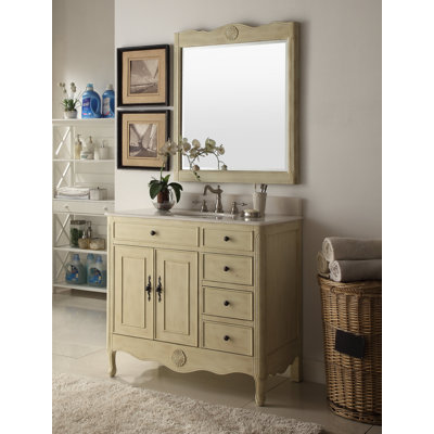 Medina 38'' Single Bathroom Vanity with Marble Top