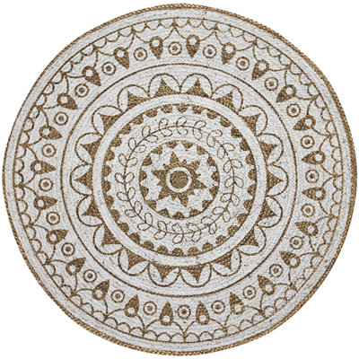 Round Damask Area Rug