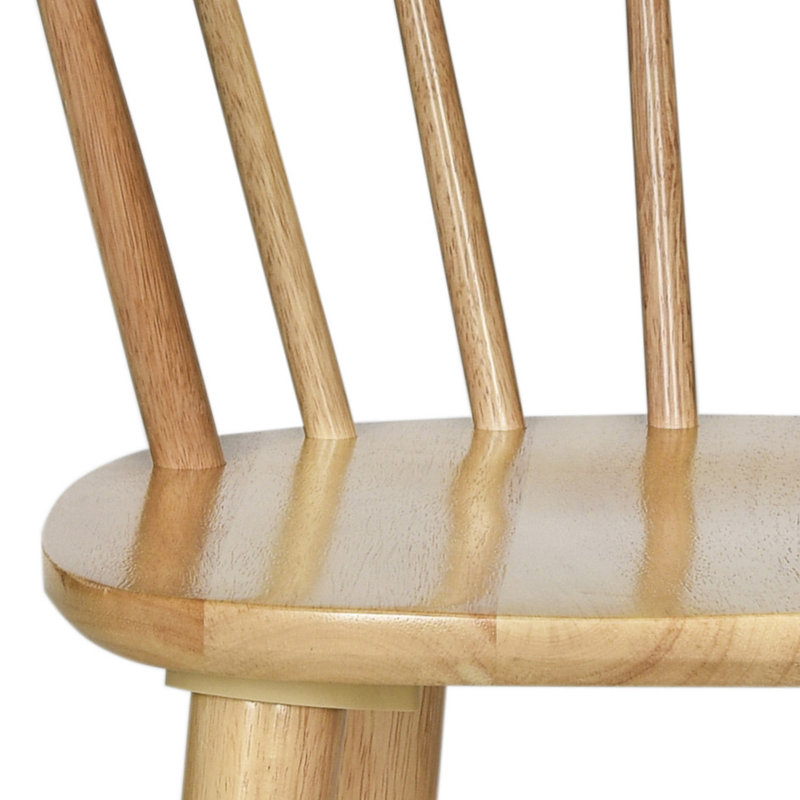Baek 45cm Solid Spindle Back Arm Chair, Natural