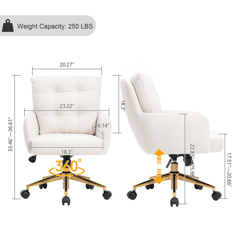 Zareon Office Chair, Beige