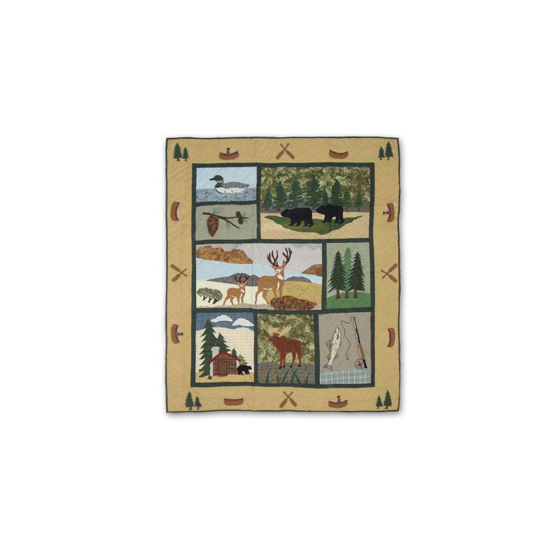 Lodge Fever Quilted Throw Blanket