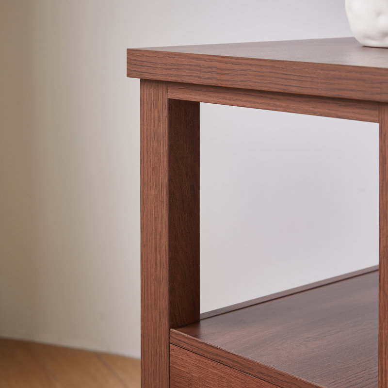 Table de bout avec station de charge, Noyer