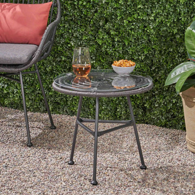 Table d'appoint en faux rotin Orlando