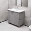 Meuble-lavabo 36 po avec lavabo en céramique, structure en bois massif, portes à fermeture douce, tablettes réglables-115717104