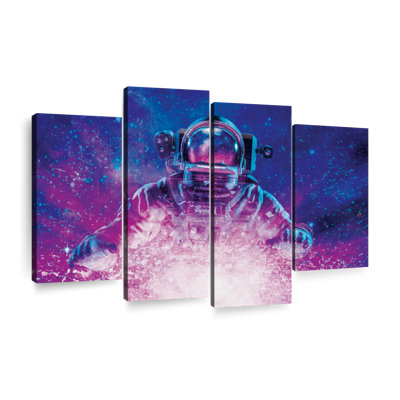 Impression sur toile cosmique mauve I