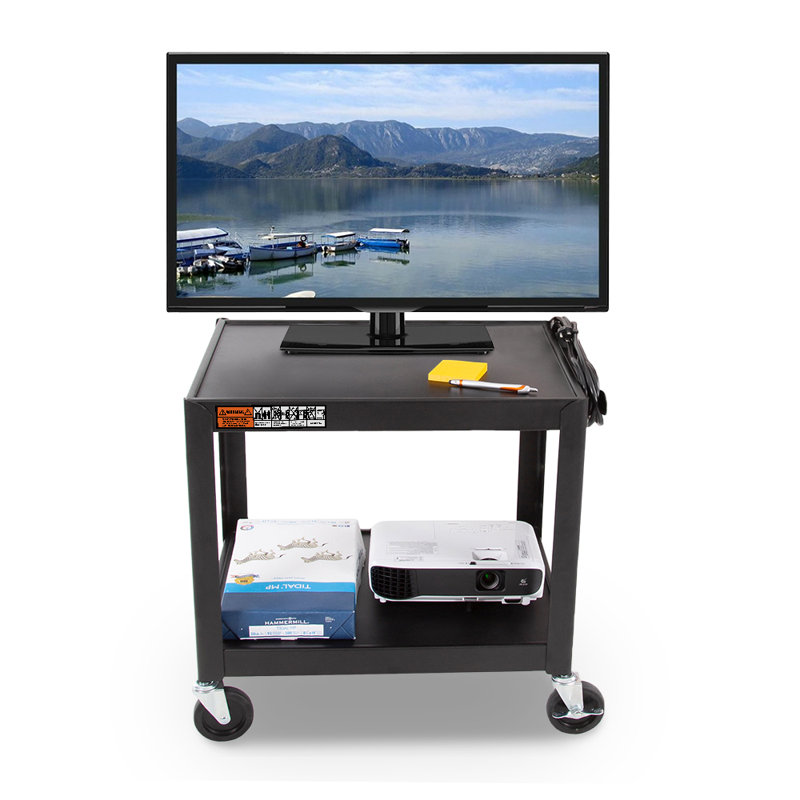 SteelCart Open Shelf Fixed Height Table AV Cart
