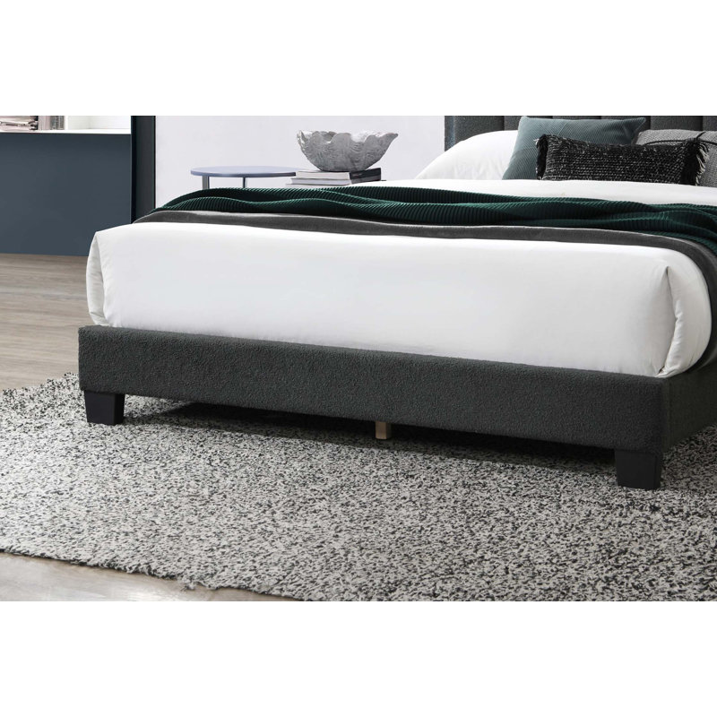 Lit pour grand lit tapissier 1pc, Gris anthracite
