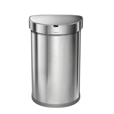 simplehuman 45 Liter / 12 Gallon Semi-Round Automatic Motion Sensor Trash Can