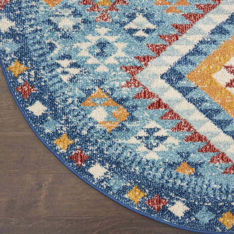 Calian Oriental Indoor Rug, Round 4'