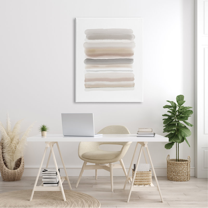 «Simple Abstract Boho Tan and Brown Opaque Watercolor» par Urban Epiphany - Peinture, Toile tendue