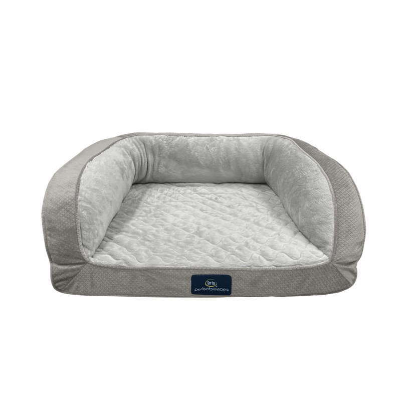Lit orthopédique matelassé pour chat et chien Serta, gris, très grand, Gris, Très grand (H 10 po x l 46 po x P 34 po)