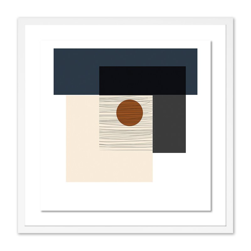 Midcentury IX Print by Jess Engle, 24" H x 24" W x 1.5" D, White