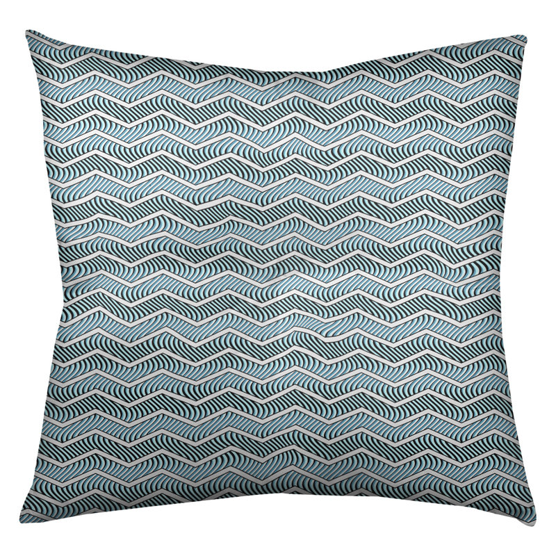 Coussin Rhonda, 26 x 26, Bleu sarcelle