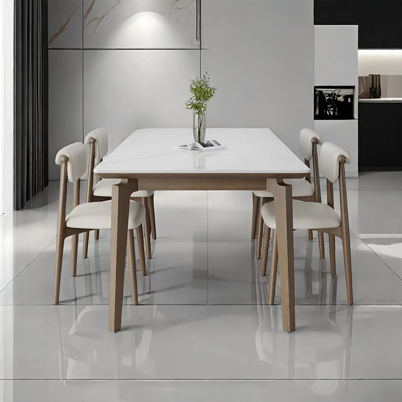 Ensemble de table de salle à manger et de chaises Home Rock Plate, H 29,52 po x L 62,99 po x l 31,49 po