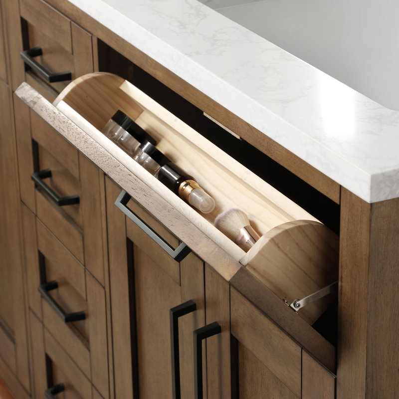 OVE Decors Tahoe 60" Double Bathroom Vanity, Almond Latte