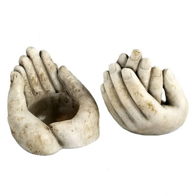 Pot de fleurs statue en ciment