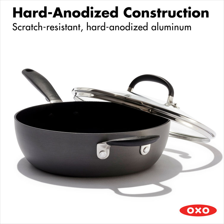 OXO 7 in. Non Stick Hard-Anodized Aluminum Saute Pan with Lid & Reviews