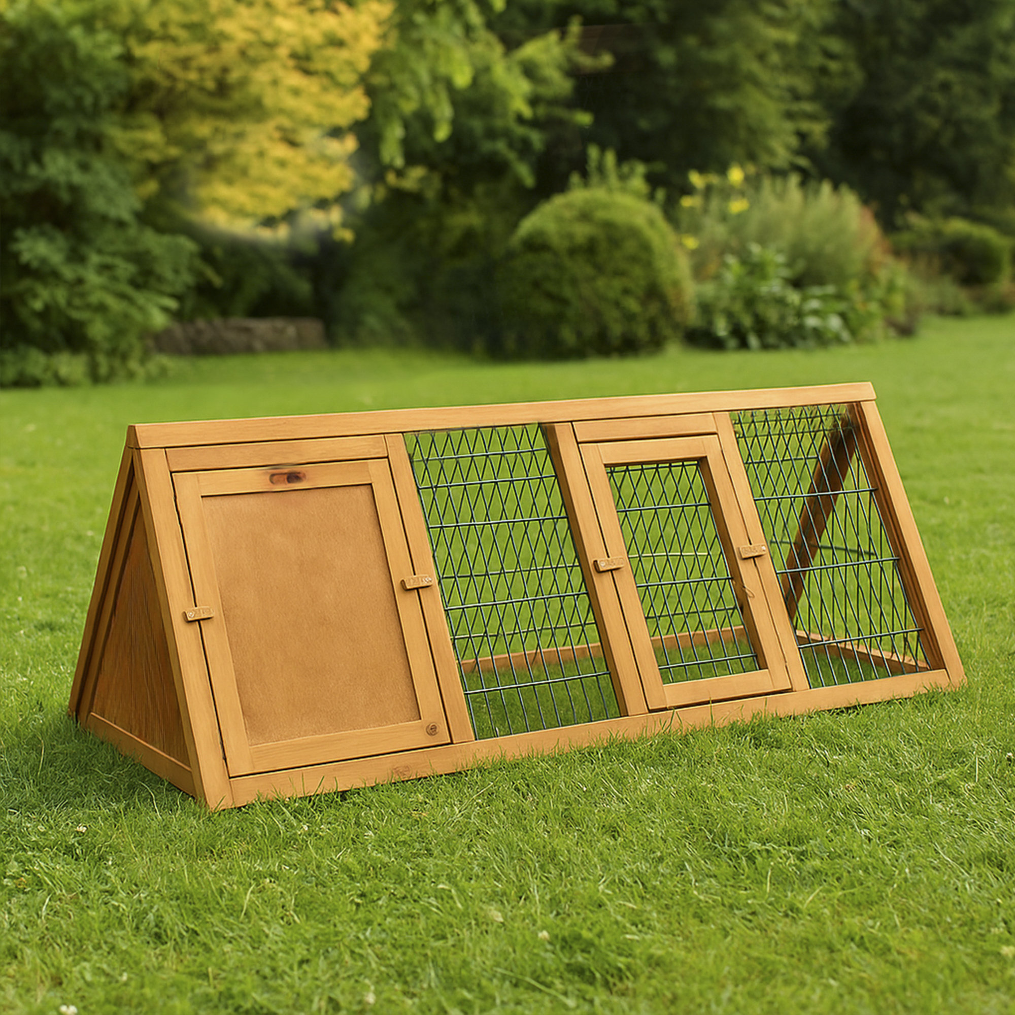 Rabbit Cage Triangle Guinea Pig Cage Pet Hutch Triangular Guinea