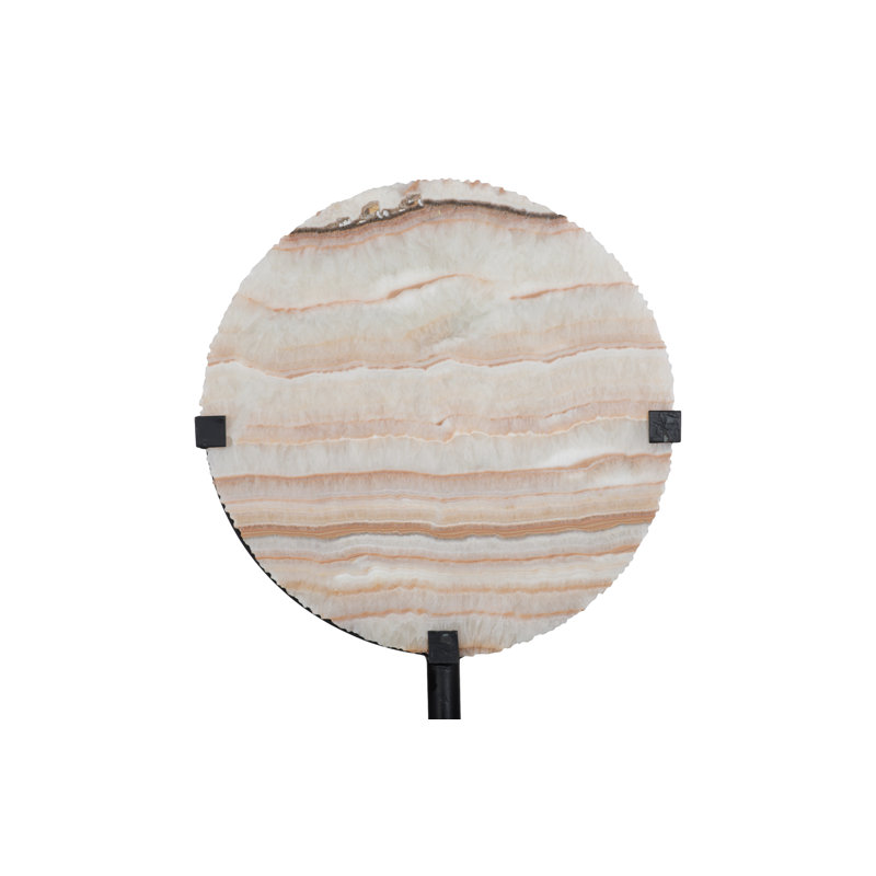 Onyx Lamp, Round Black Base