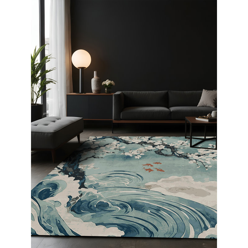 Silky Soft Plush Gray Area Rug, Square 3'