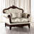Barbato 48.5''W Tufted Chair with Damask Pattern-514335622