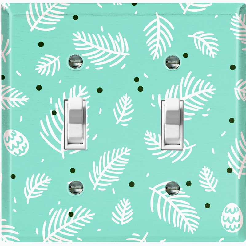 Patterned 2 - Gang Toggle Light Switch Standard Wall Plate