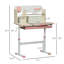 Bureau d'étude en bois pour enfants - Bureau d'écriture inclinable, réglable en hauteur, rose avec tiroir et rangement | Idée de cadeau-132423043