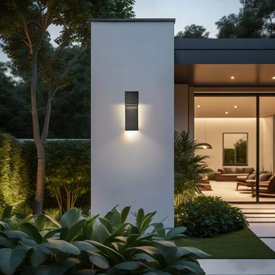 Modern Outdoor Wall Sconce Waterproof Matte Black Wall Light Led Anti Rust Porch Light