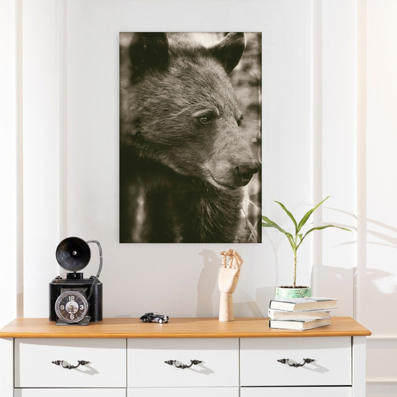 Contemporary Art Contemporary Bear Portrait Art by Nathan Larson - Wrapped Canvas Print, 60.96 cm H x 40.64 cm W