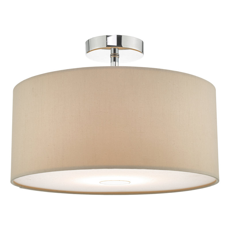 Desiree 3 - Light Drum Pendant, Taupe/Ecru