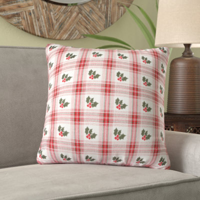 Nunez Plaid Square Cushion