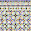 Sevillano Giralda 8" x 8" Ceramic Cenefa Border Tile in Blue/Red/Green
