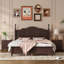 Ensemble de chambre à coucher 3 pièces, lit plateforme en bois et 2 tables de chevet-2097861372-2097861374