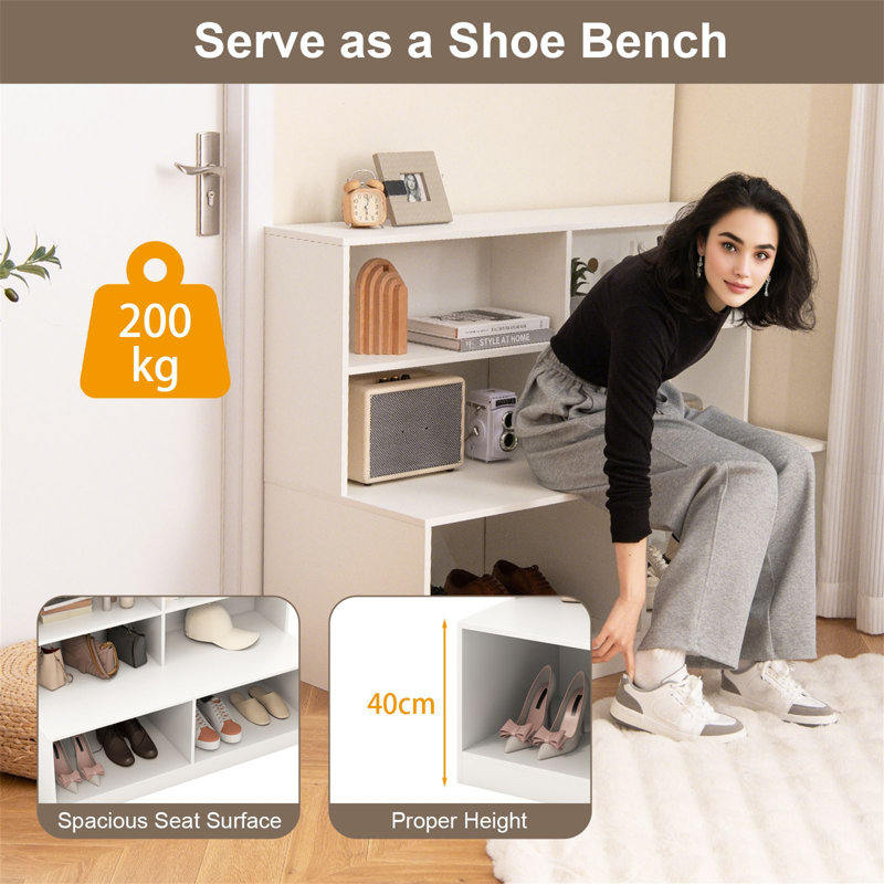 4 Pair Shoe Storage Cabinet