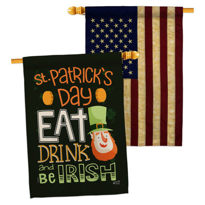 Drapeau de maison à 2 côtés en polyester / mélange de polyester 40 x 28 po
