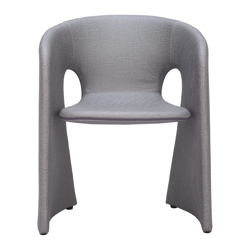 Chaise avec accoudoirs en polyuréthane Rosyth, Gris