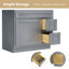 Base de meuble-lavabo simple 36 po en argent seulement-92410331
