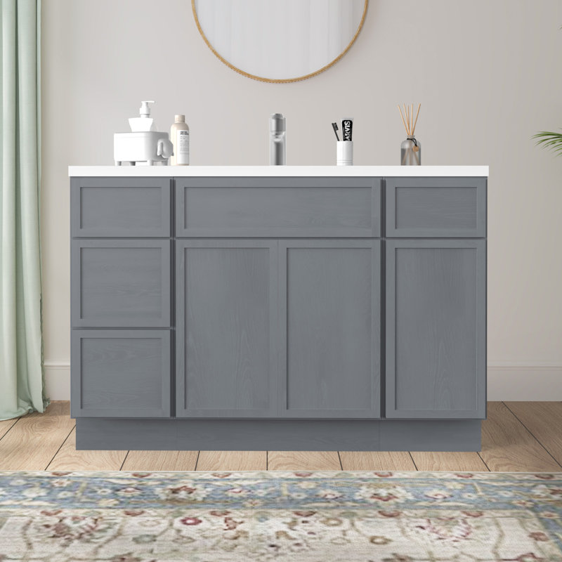48'' Single Bathroom Vanity Base Only, Silver
