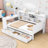Wooden Daybed with 3 Drawers and Shelves and Built-in-Desk-539112089-539112094